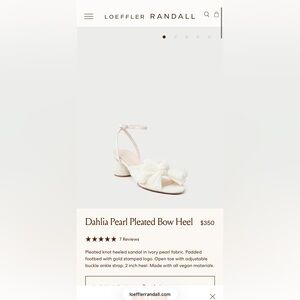 Loeffler Randall Pearl Pleated Bow Heels